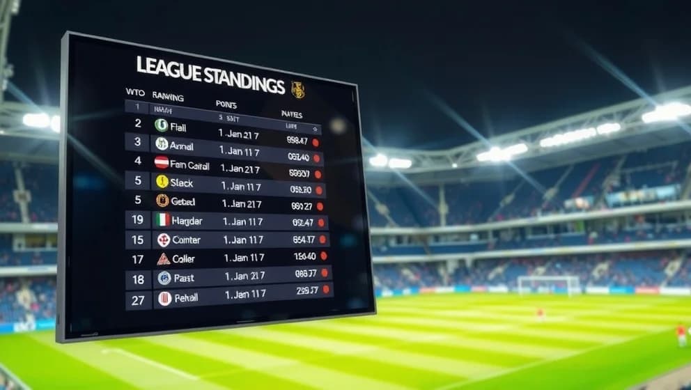 Galatasarays poängställning i ligatabellen