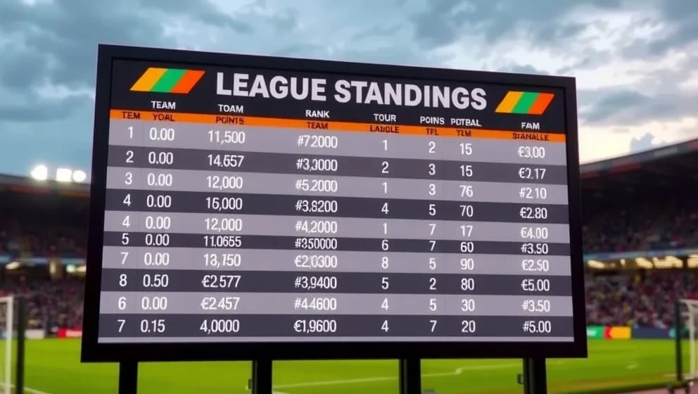 Mansfield Town FC poängställning och tabellposition