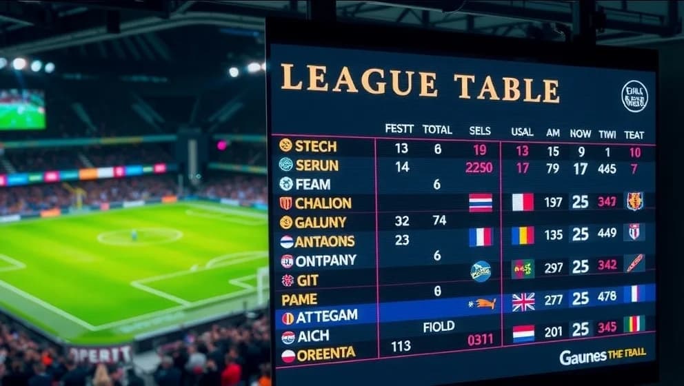 Watfords poängställning i tabellen